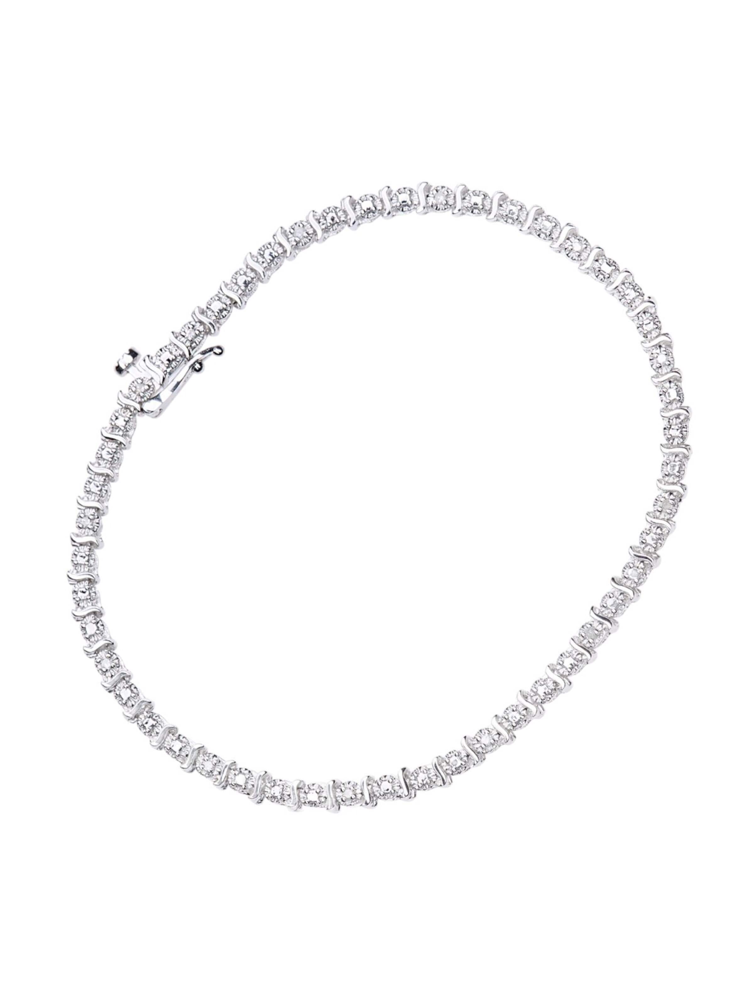 DIAMANT LETERNEL Armbånd i sølv: forside