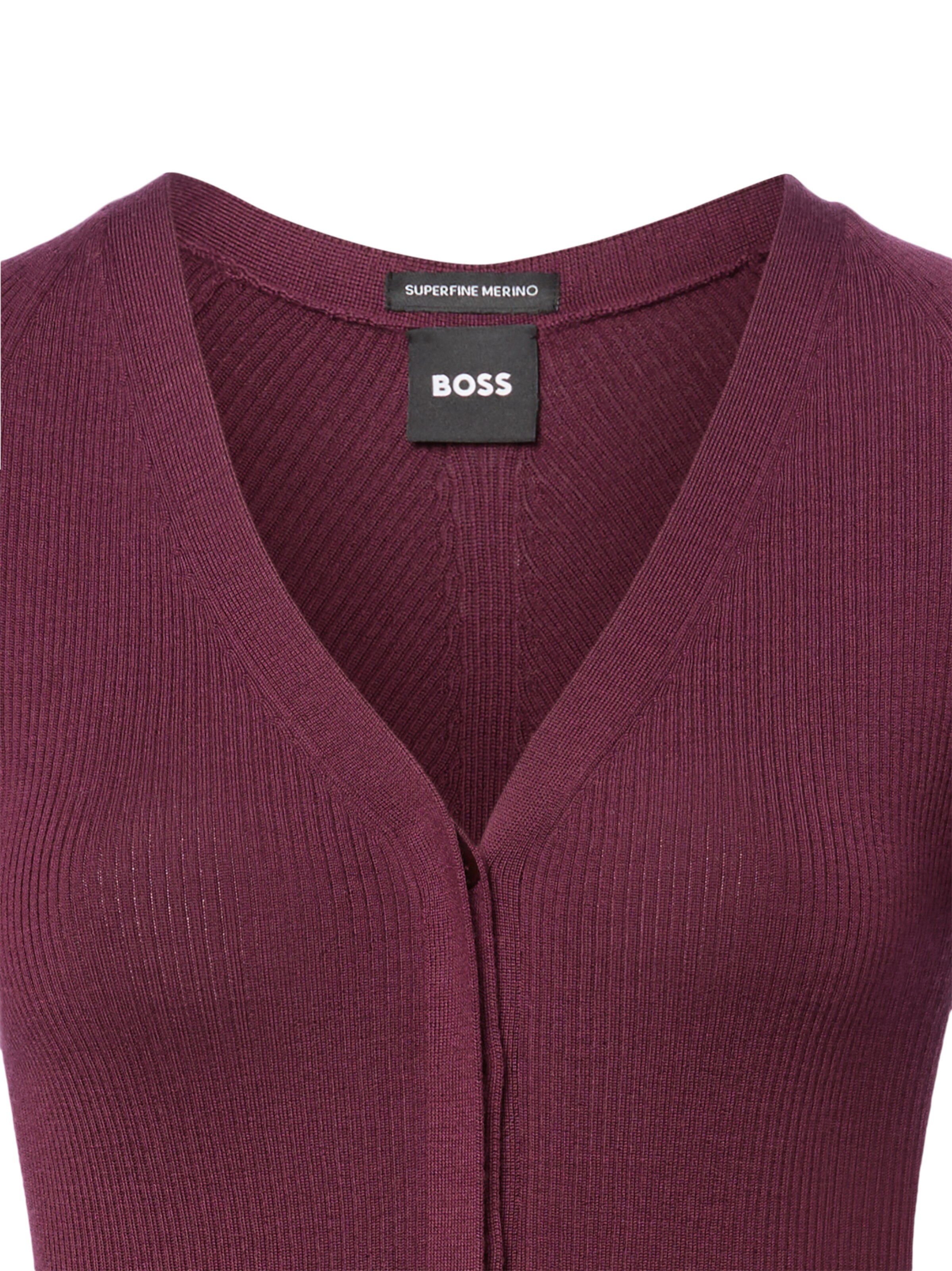 BOSS Gebreid vest 'Friva' in Rood