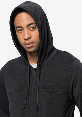 JACK WOLFSKIN Fleece Jacket in Black