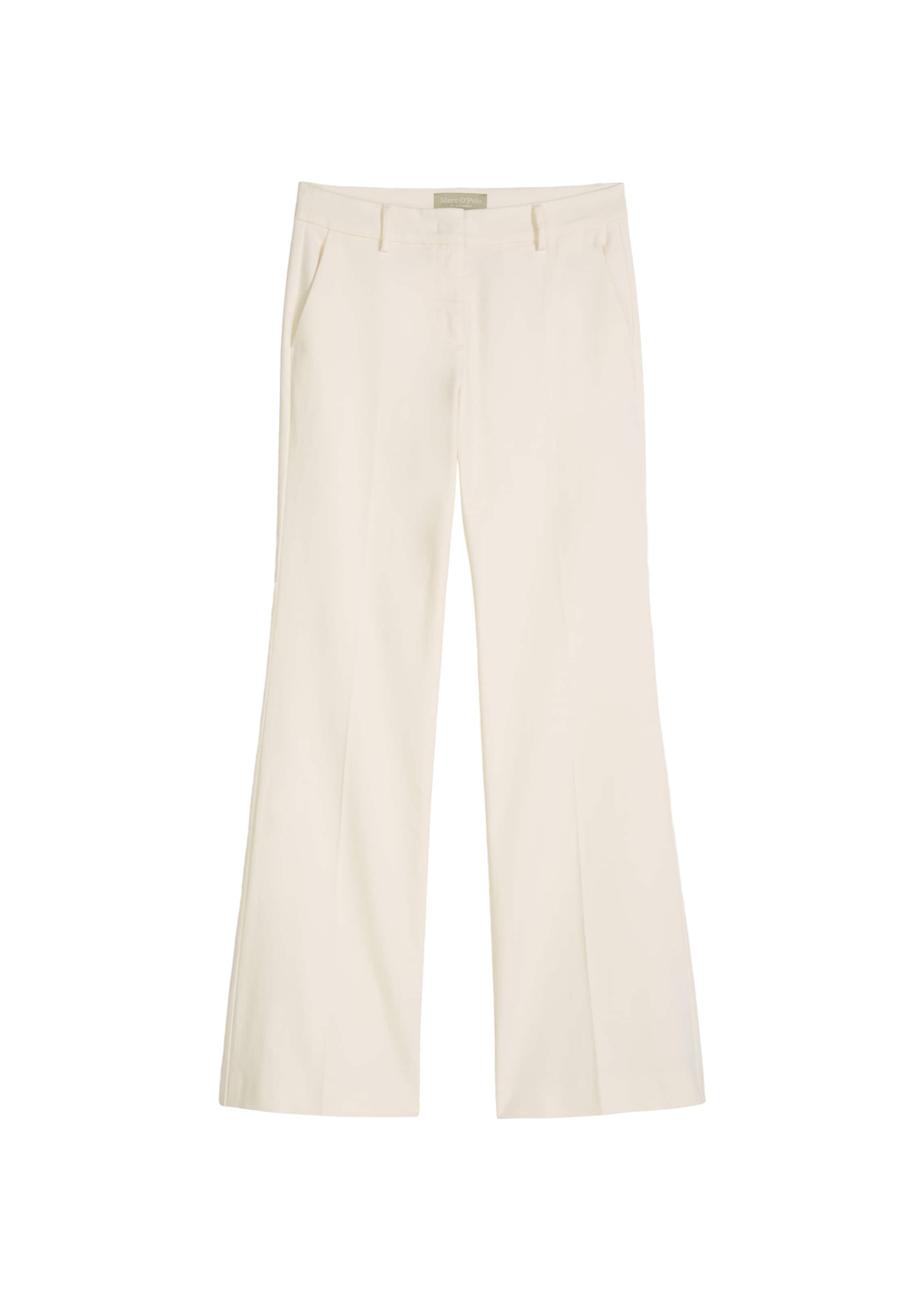 Marc O'Polo Flared Pantalon 'Marthe' in Wit: voorkant