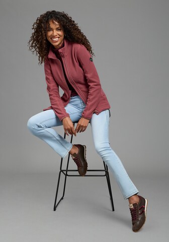 POLARINO Athletic Fleece Jacket in Red