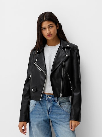 Bershka Between-season jacket in Black: front