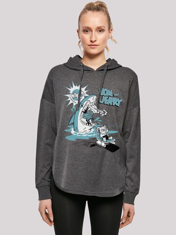 F4NT4STIC Sweatshirt 'Tom And Jerry Summer Shark ' in Grey: front