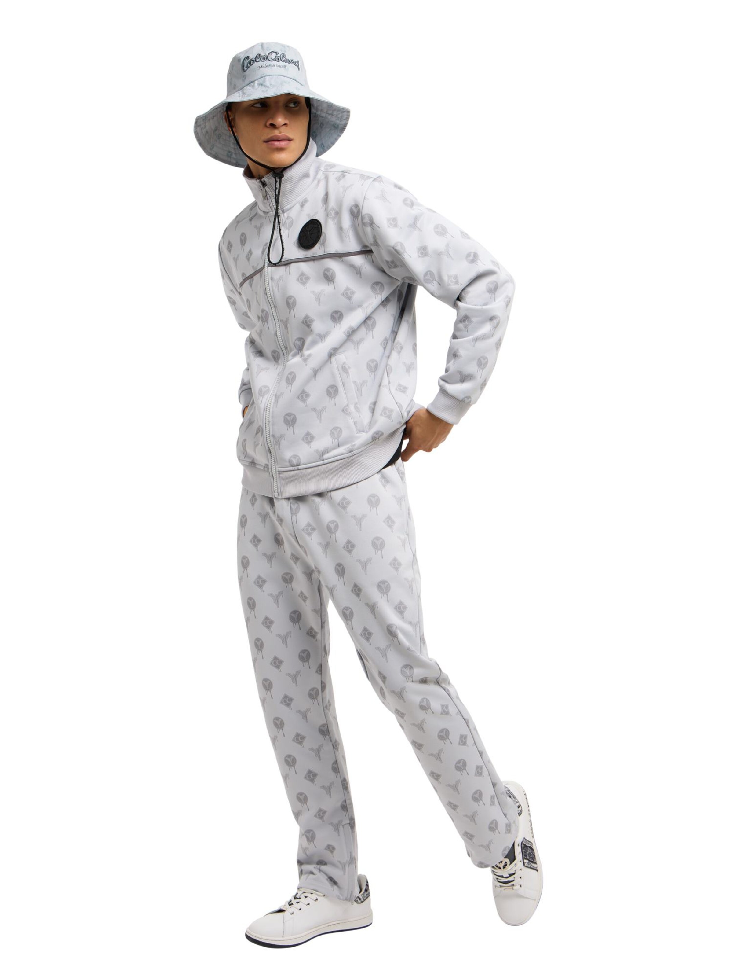 Carlo Colucci Sweat jacket 'Delponte' in Grey