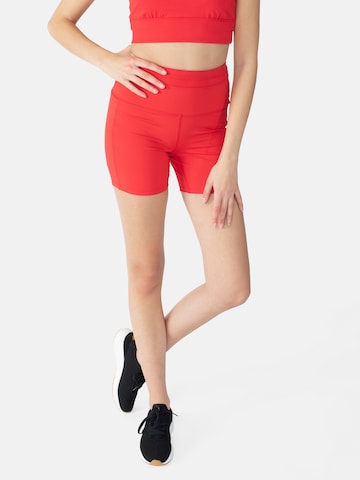 Skinny Pantalon de sport Spyder en rouge : devant