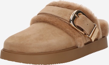 smėlio STEVE MADDEN Šlepetės 'Cozy Up': priekis