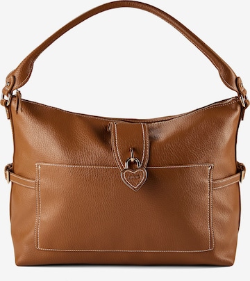 Borsa a spalla 'Corniola' di Liu Jo in marrone: frontale
