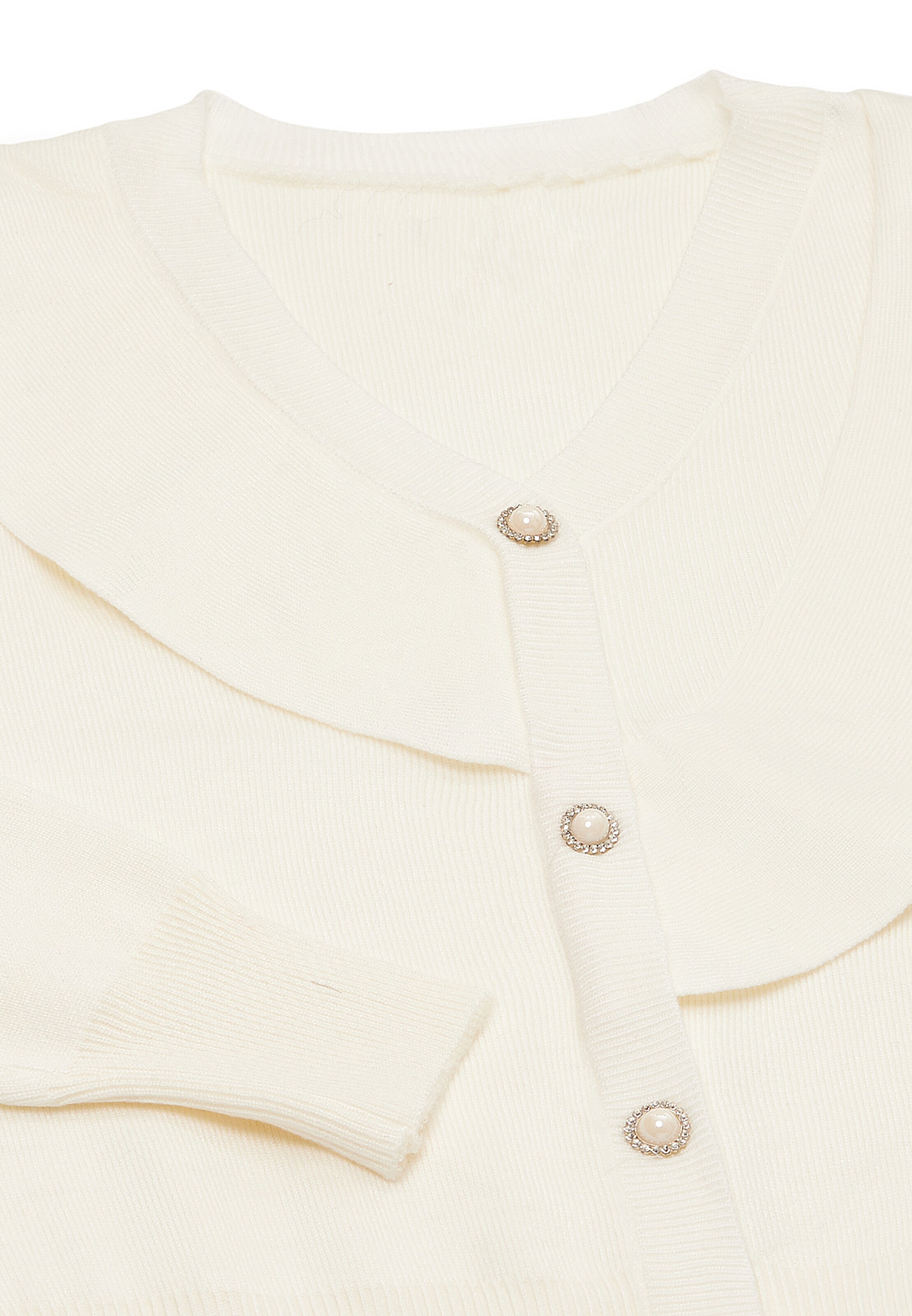 NAEMI - Casaco de malha em branco