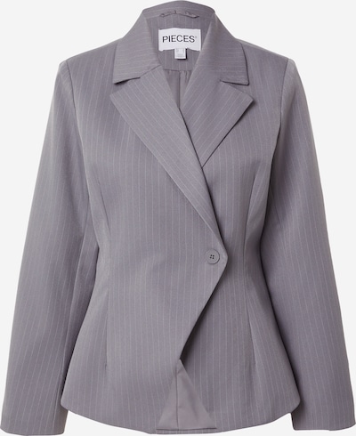 Švarkas 'PCFALKA' iš PIECES, spalva – pilka / balta, Prekių apžvalga