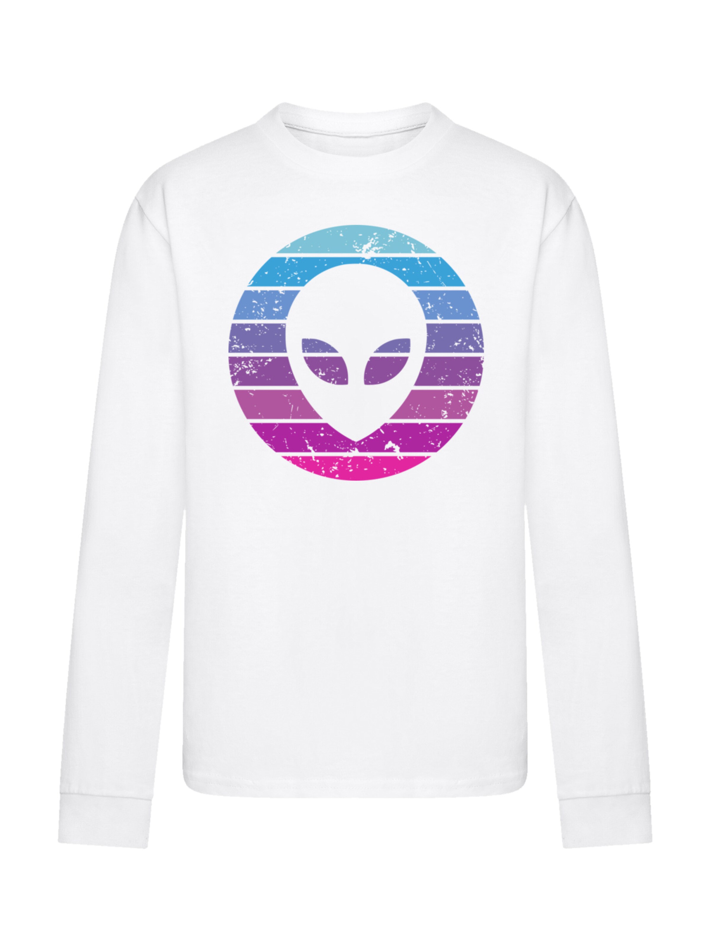 F4NT4STIC Shirt 'Alien Kopf' in White: front
