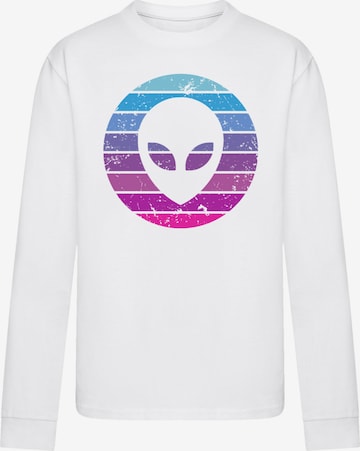 F4NT4STIC Shirt 'Alien Kopf' in White: front