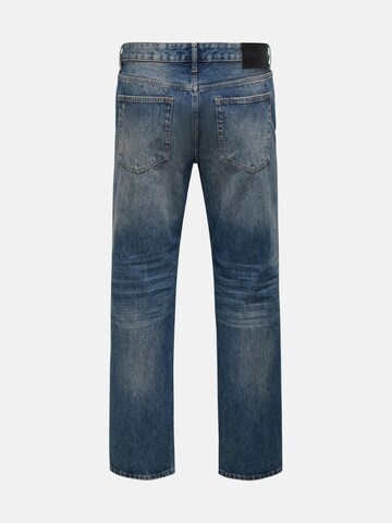 Only & Sons Regular Jeans 'ONLY & SONS ONSEDGE STR DB DESTROY 6642 TAI DNM JEANS'‌‌‌‌ in Blau