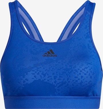 ADIDAS SPORTSWEAR Bustier Sport-BH in Blau: predná strana