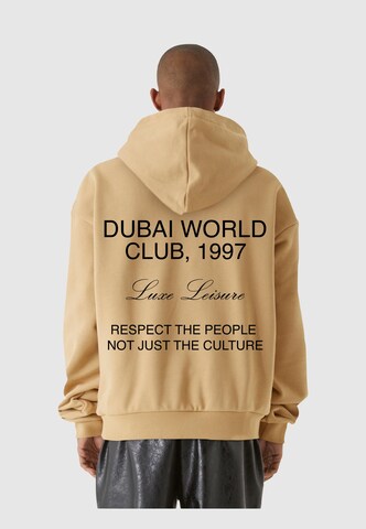 9N1M SENSE Sweatshirt 'Dubai World' in Beige: voorkant