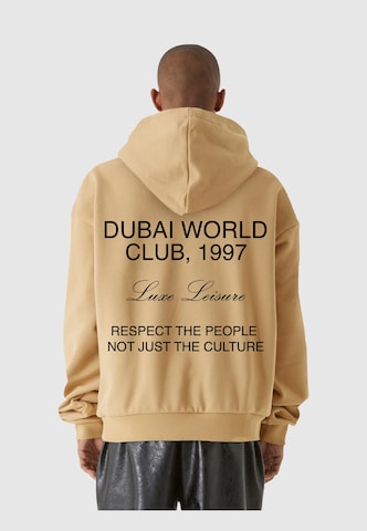 9N1M SENSE Sweatshirt 'Dubai World' in Beige: voorkant