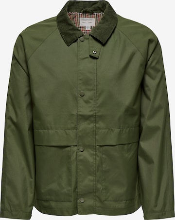 Giacca di mezza stagione 'ONSKosmo' di Only & Sons in verde: frontale