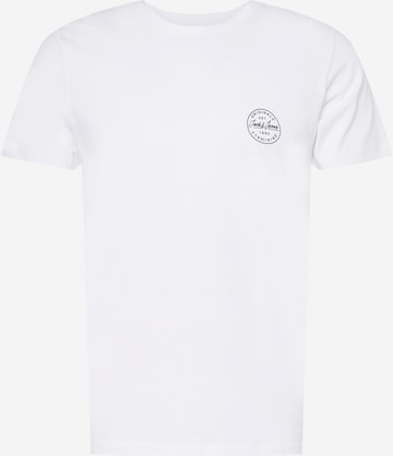 JACK & JONES T-shirt 'Shark' i vit: framsida