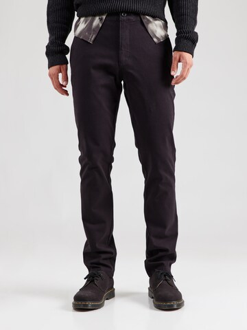 Dockers - Skinny Calças chino 'ULTIMATE 360' em preto: frente