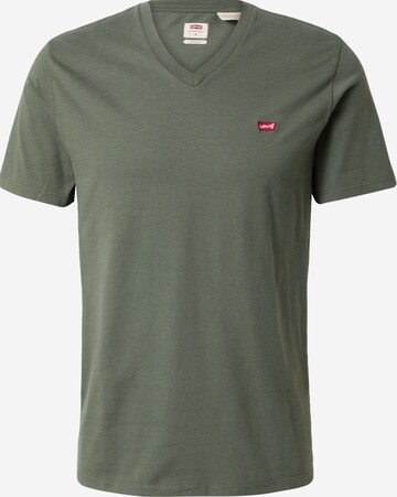 LEVI'S ® Μπλουζάκι 'Housemark V Neck Tee' σε πράσινο: μπροστά