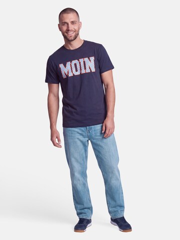salzhaut Shirt 'Diek - Moin' in Blue: front