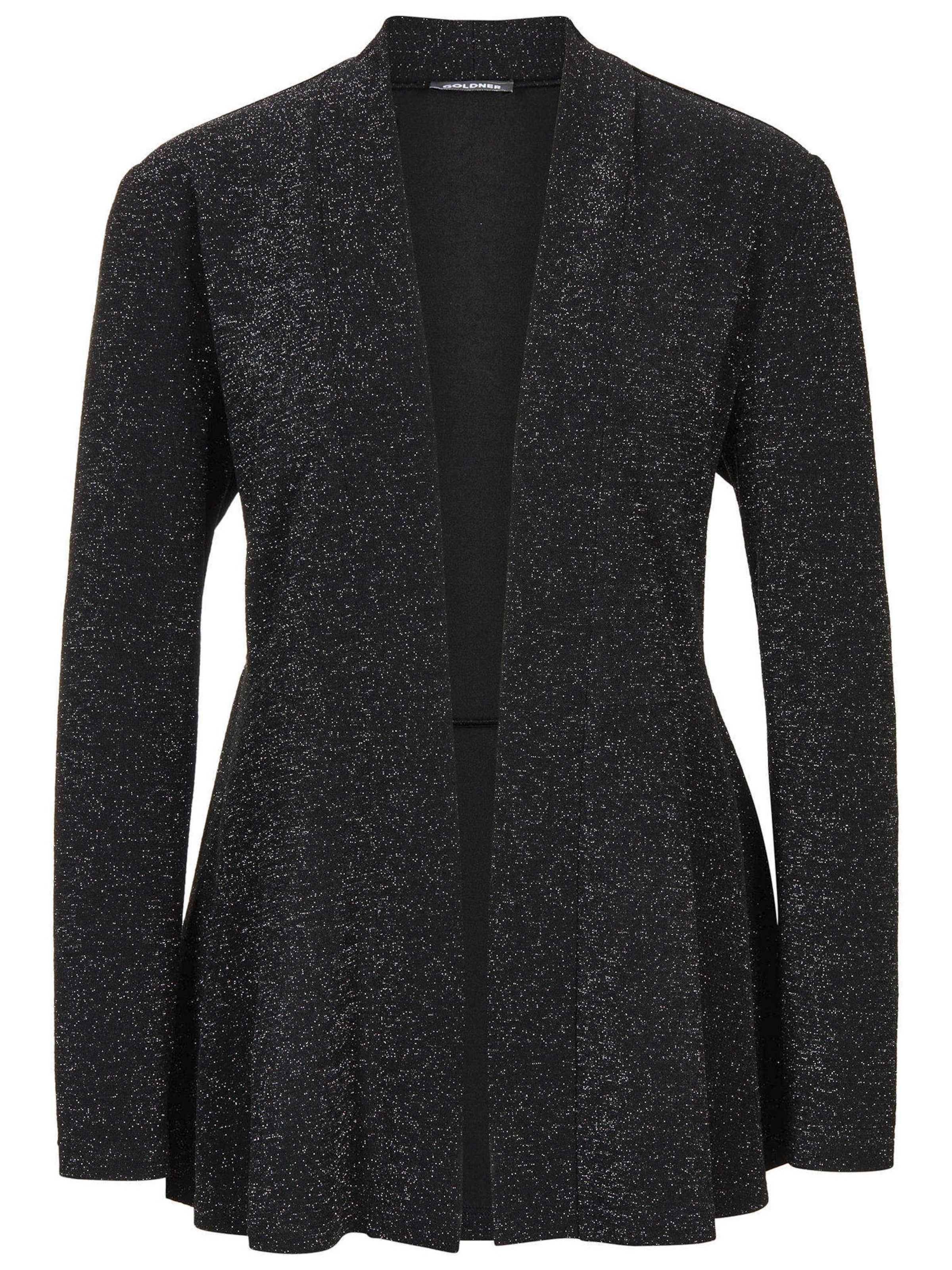 Goldner Blazer in Schwarz: Vorderseite