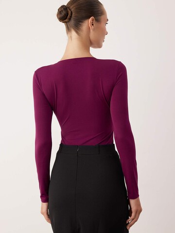 Trendyol Блуза боди в лилав