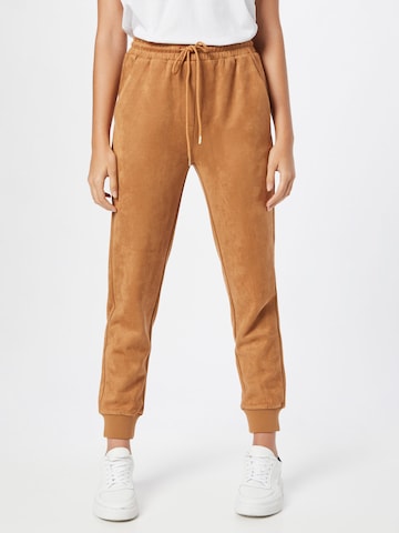 Rich & Royal Tapered Pants in Brown: front