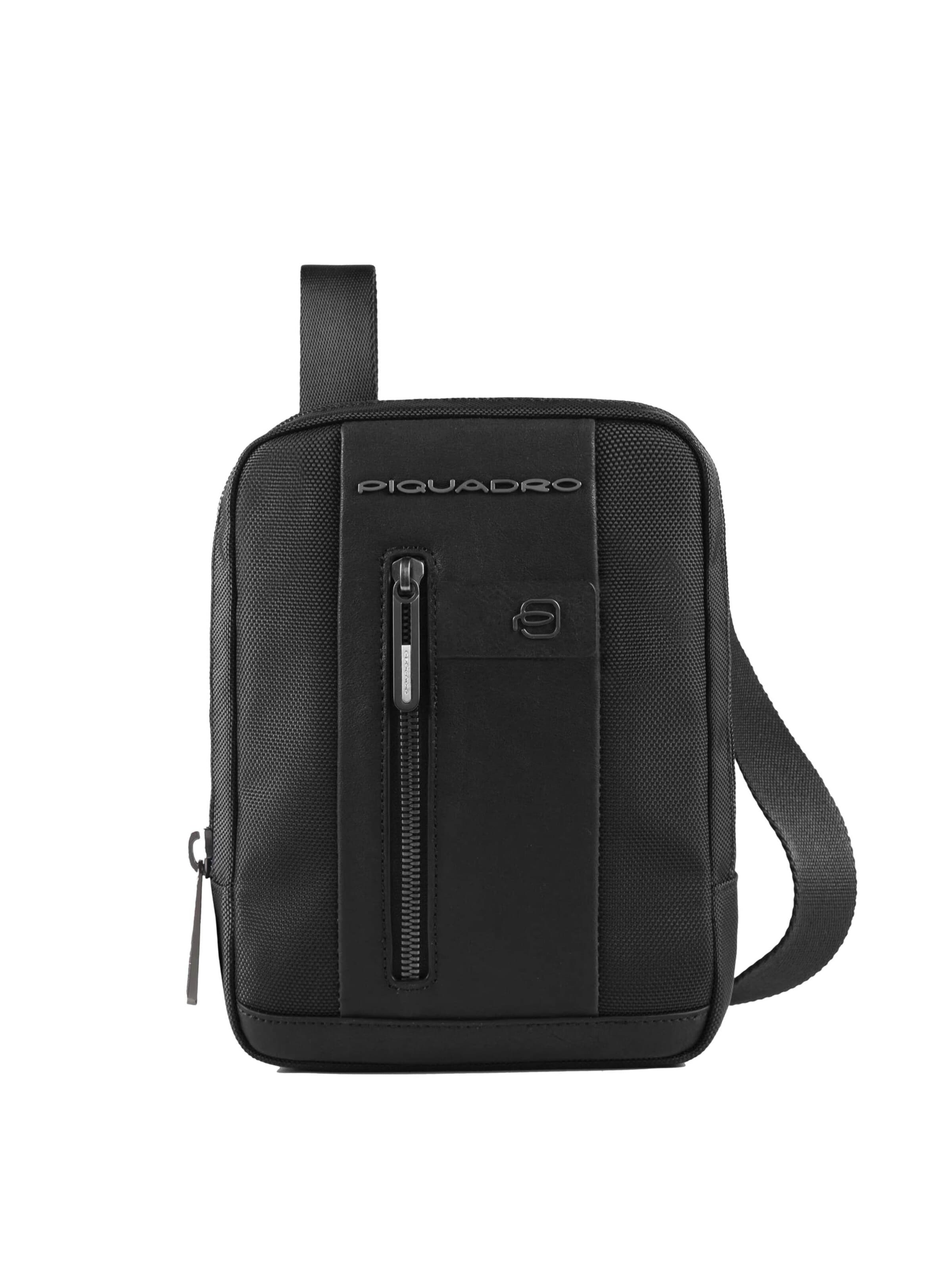 Borsa a tracolla di Piquadro in nero: frontale
