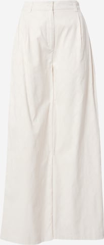Guido Maria Kretschmer Women Wide leg Pleat-front trousers 'Leslie' in White: front