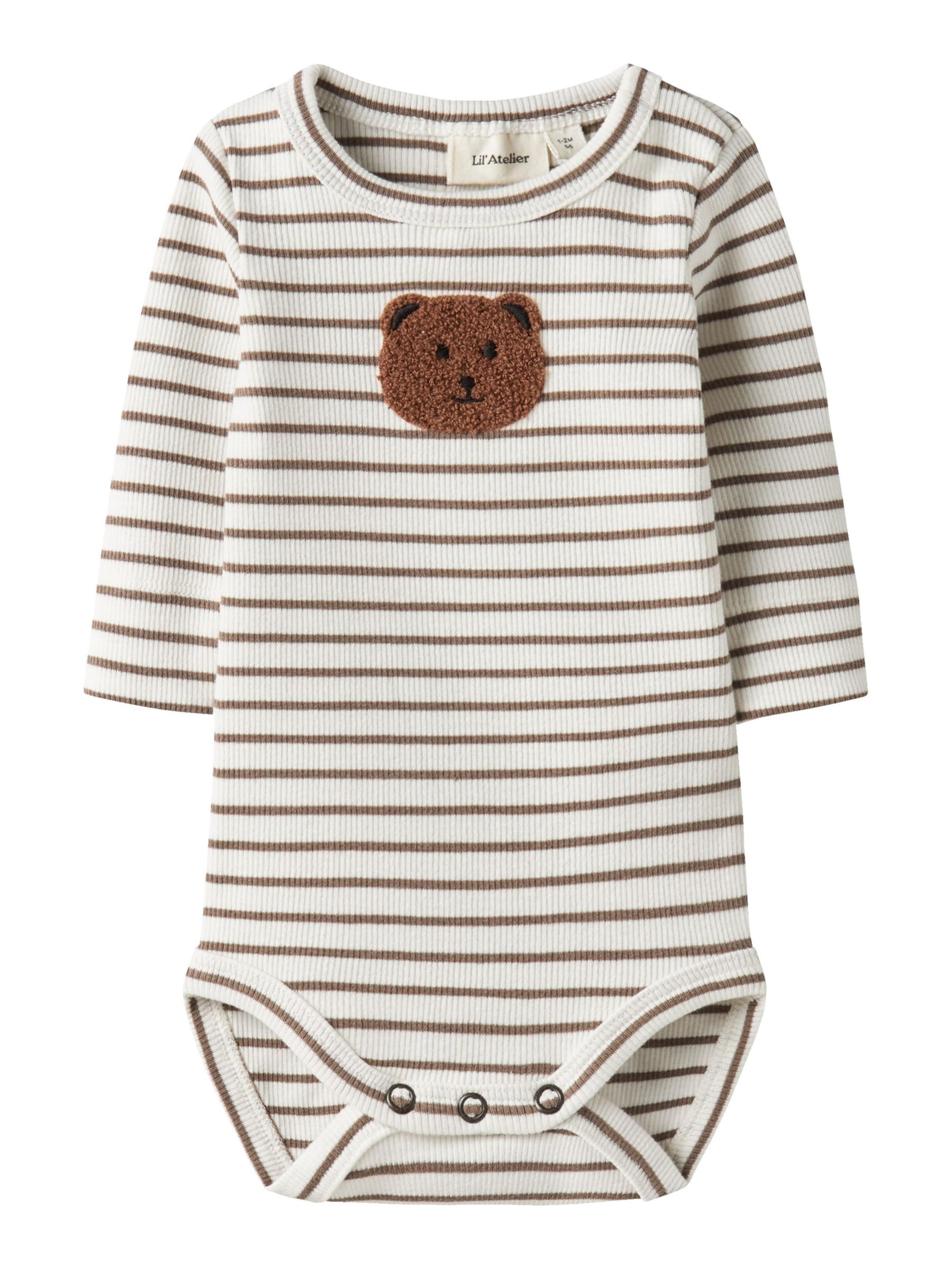 Lil'Atelier - Pijama entero/body en blanco: frente