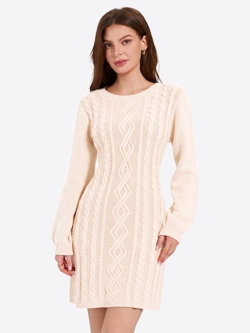 Imily Bela Strikkjole i beige: forside