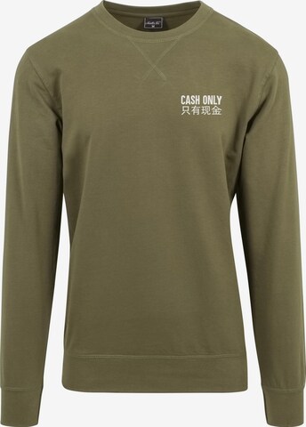 MT Men Sweatshirt 'Cash Only' in Green: front