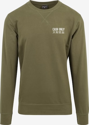 MT Men Sweatshirt 'Cash Only' in Groen: voorkant