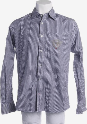 Bogner Fire + Ice Button Up Shirt in M-L in Blue: front