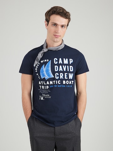 CAMP DAVID Shirt in Blue: front