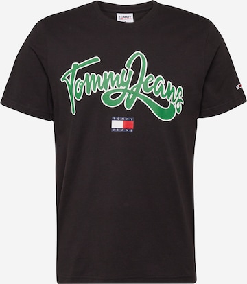Tommy Jeans قميص بلون أسود: الأمام