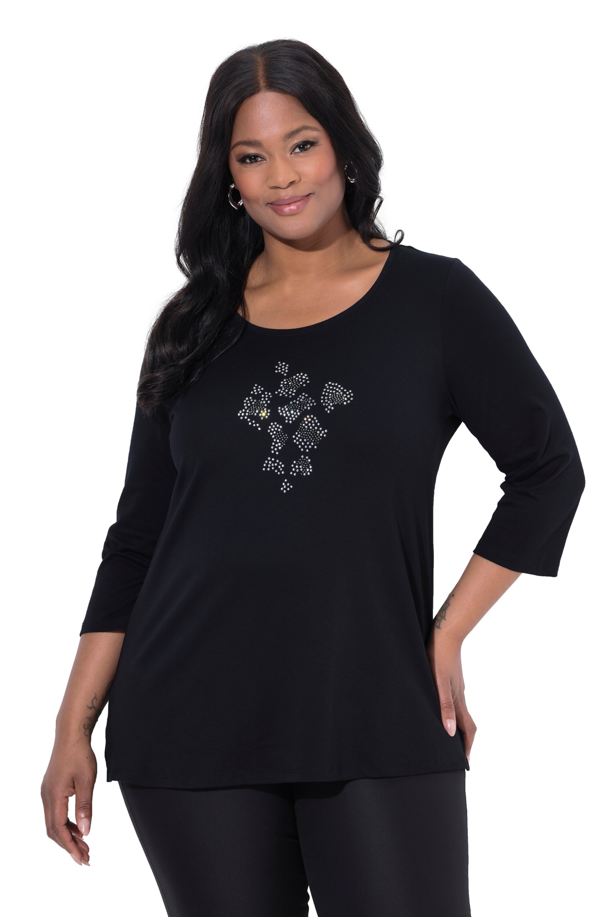 Ulla Popken Shirt in Black: front