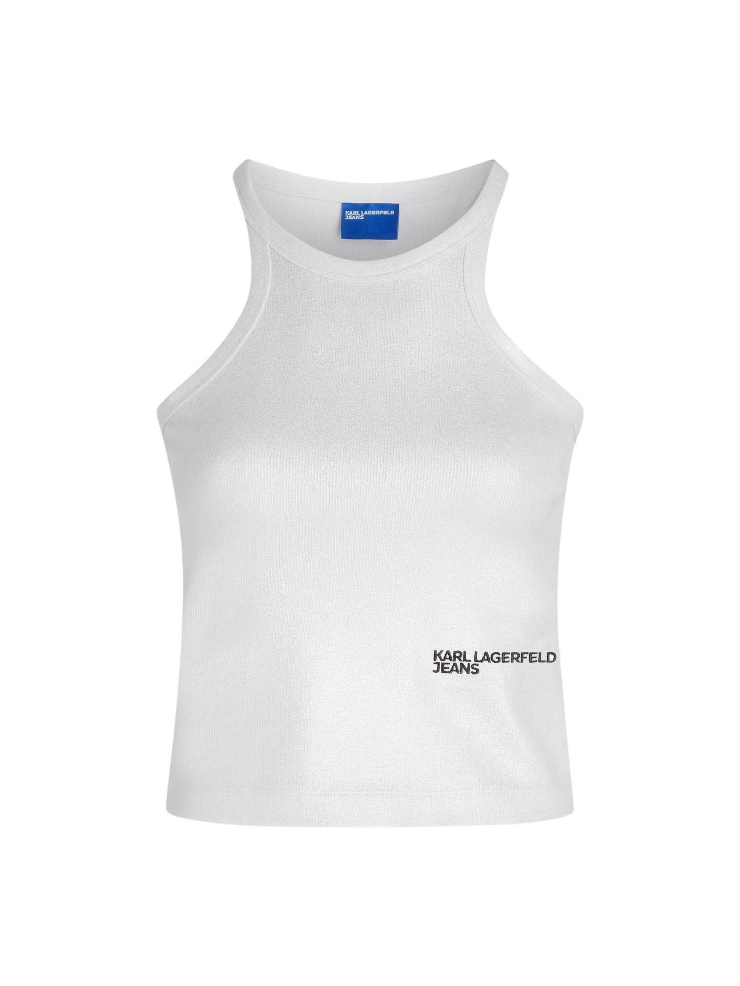 KARL LAGERFELD JEANS - Top 'KLJ Coated Ribbed Tank B1W17052' en plata