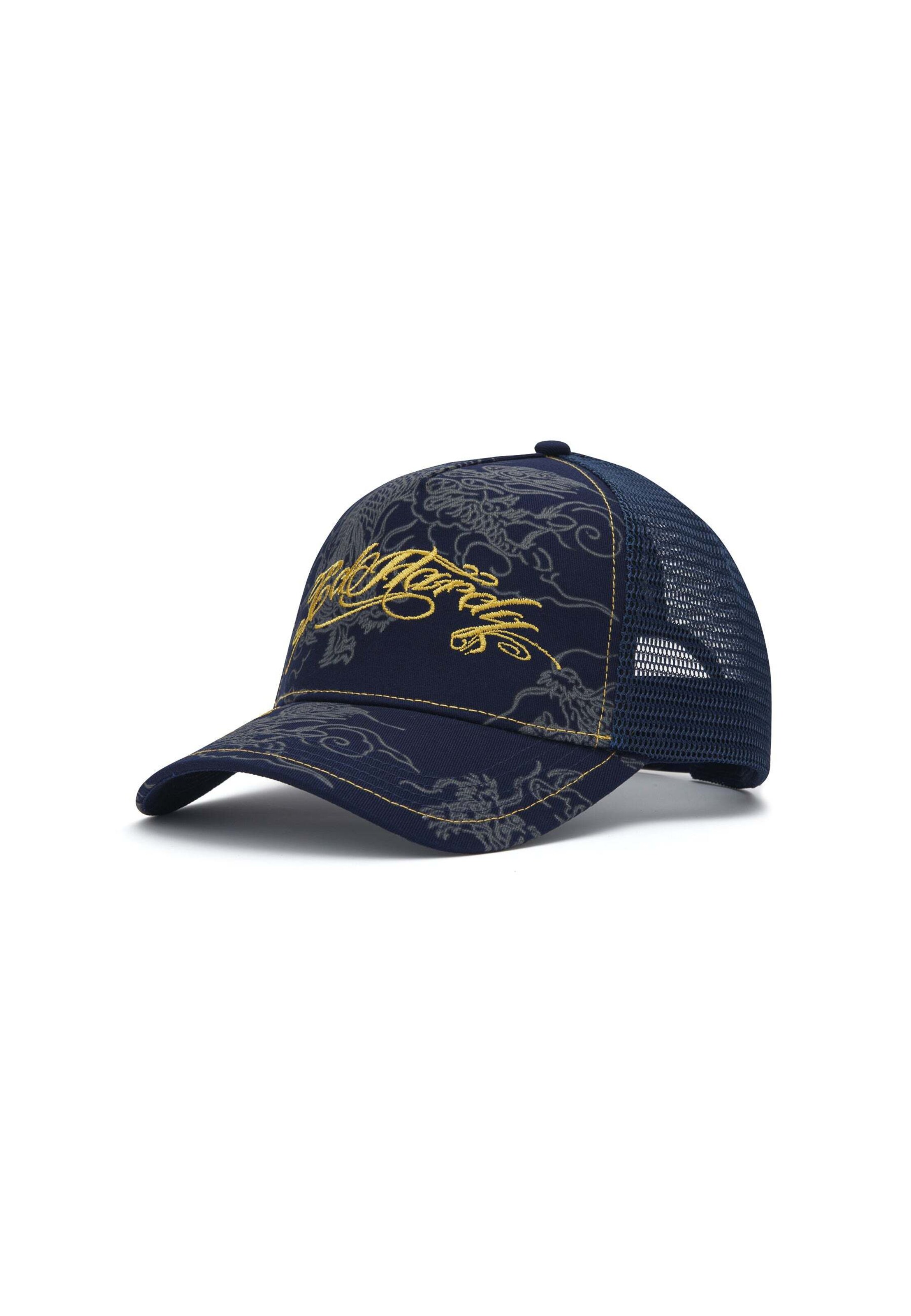 Casquette 'Outline Dragons' Ed Hardy en bleu : devant