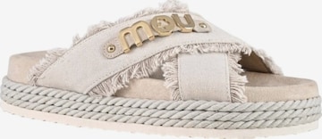 Pantoufle MOU en beige : devant