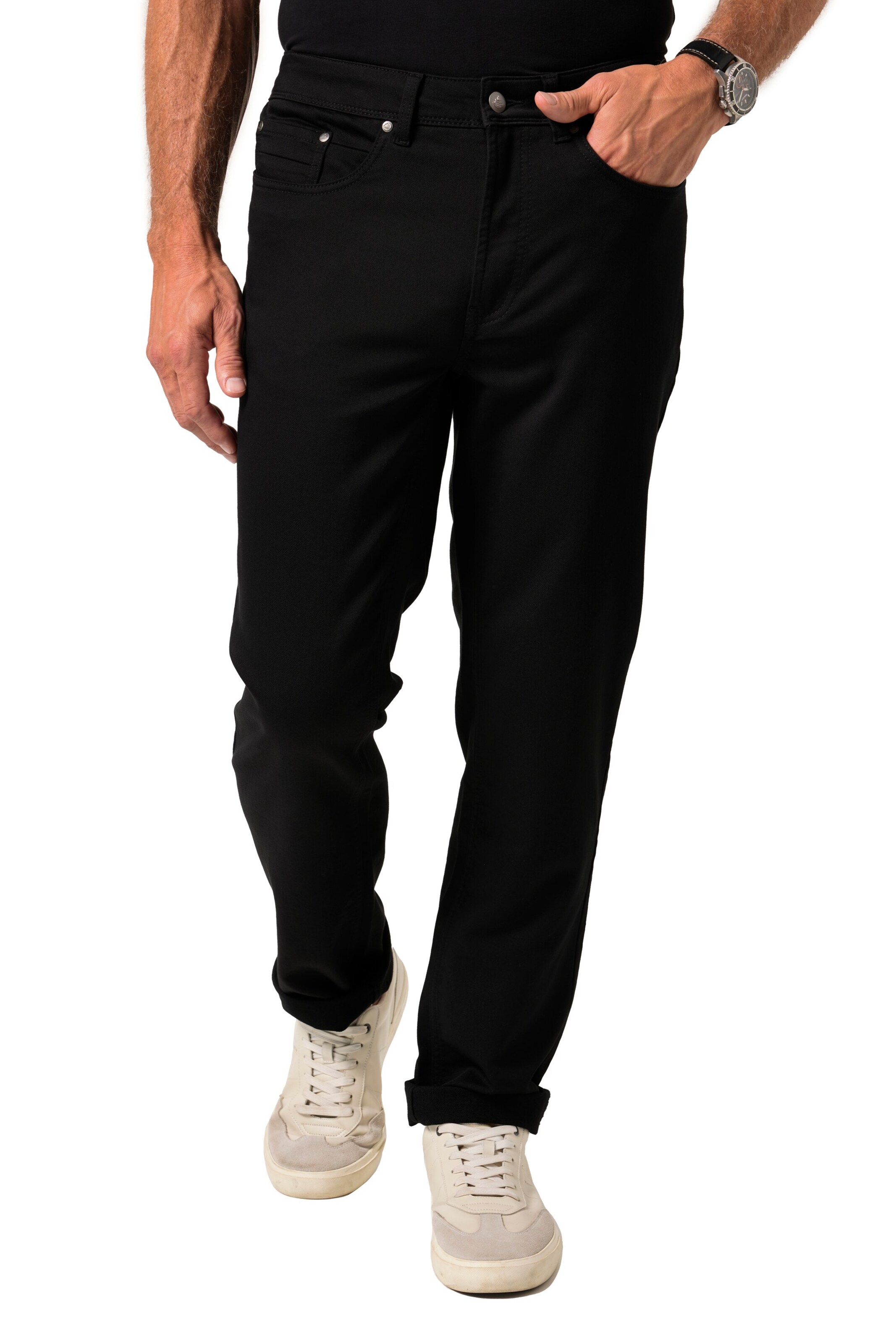 Boston Park Regular Jeans in Zwart: voorkant