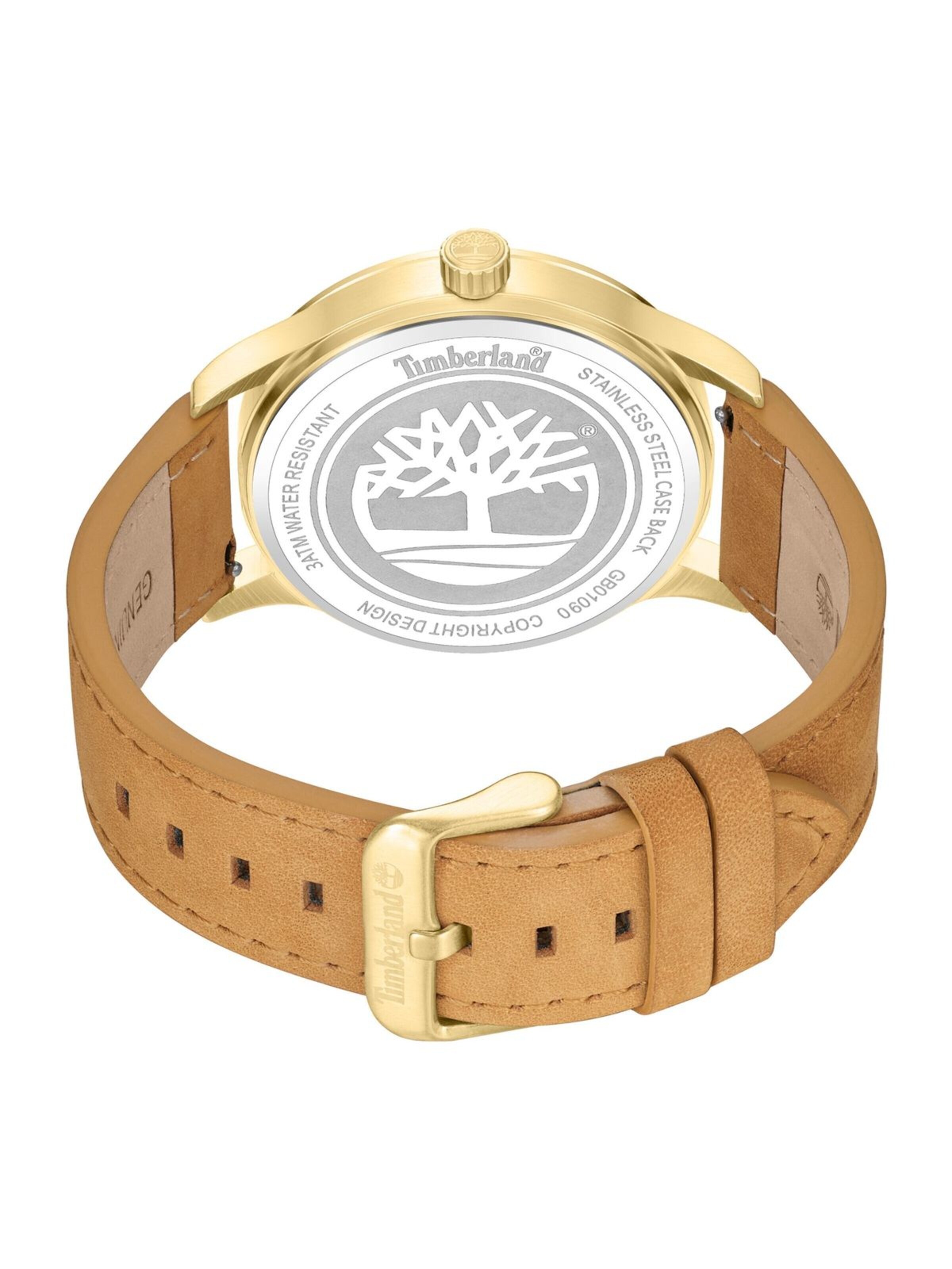 TIMBERLAND Analoog horloge 'Date watch Trumbull' in Bruin