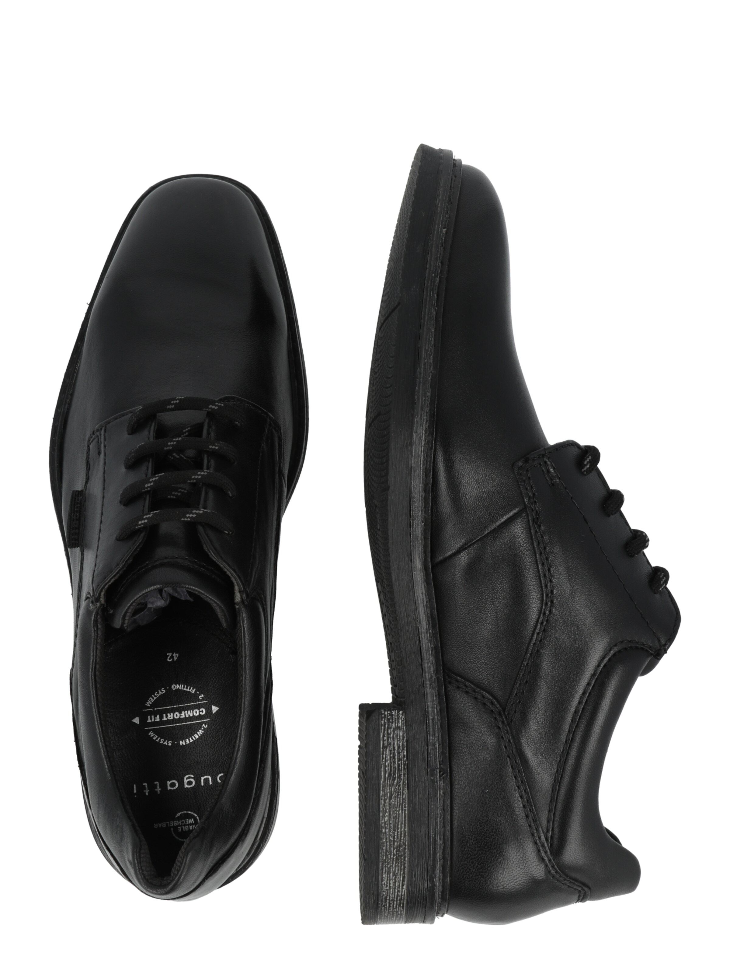 bugatti - Sapato com atacadores 'Maik Exko' em preto