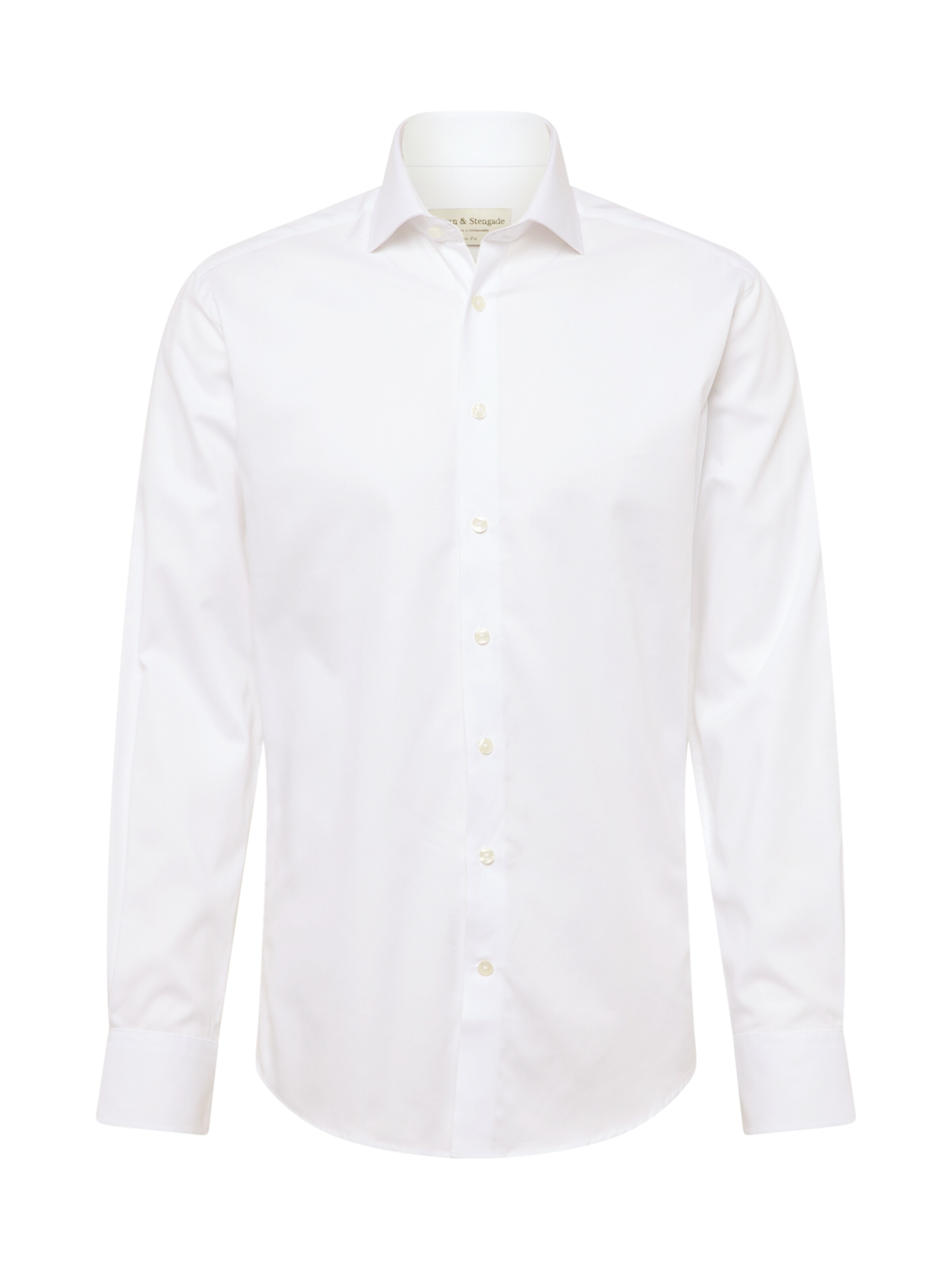 Regular fit Camicia 'Miles' di Bruun & Stengade in bianco: frontale