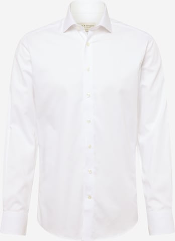 Coupe regular Chemise 'Miles' Bruun & Stengade en blanc : devant