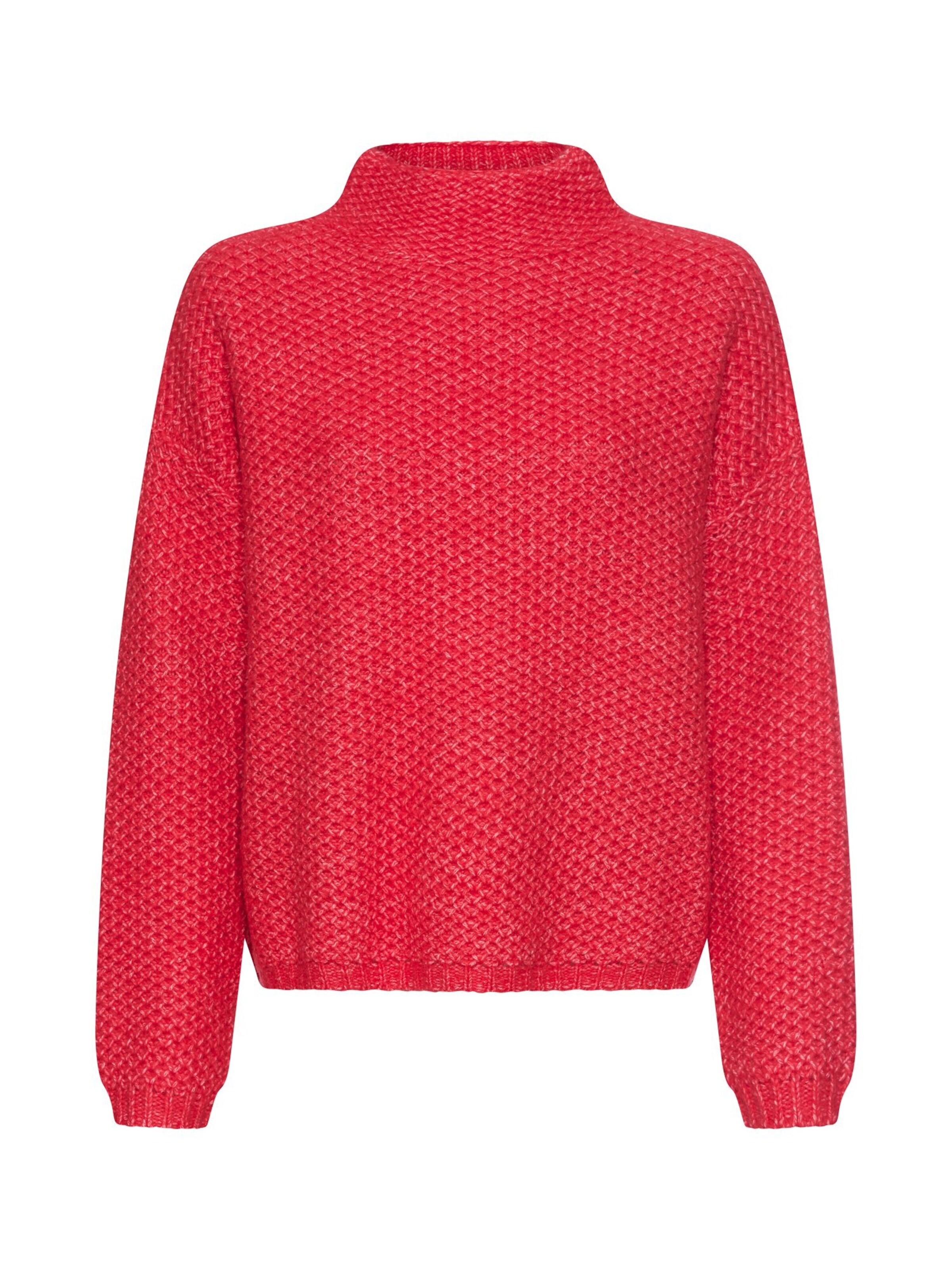 CAMEL ACTIVE Strickpullover mit überschnittenen Schultern in Rot: Vorderseite