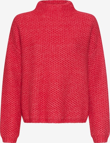 CAMEL ACTIVE Strickpullover mit überschnittenen Schultern in Rot: Vorderseite