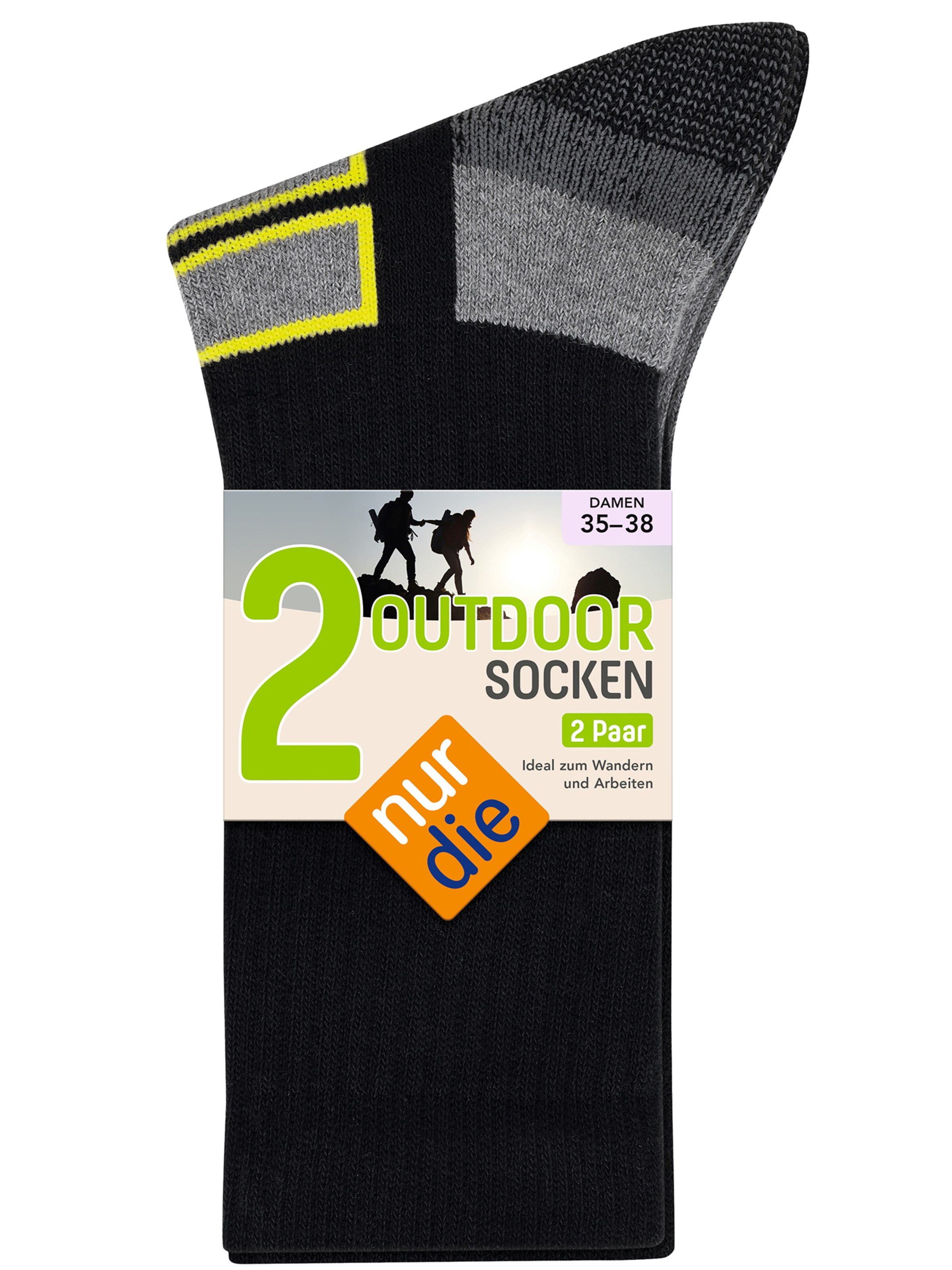 Chaussettes ' Outdoor Socke ' Nur Die en noir
