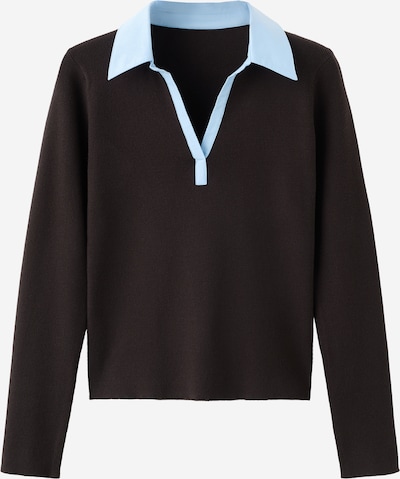 MANGO Pulover 'MARI' u svijetloplava / čokolada, Pregled proizvoda