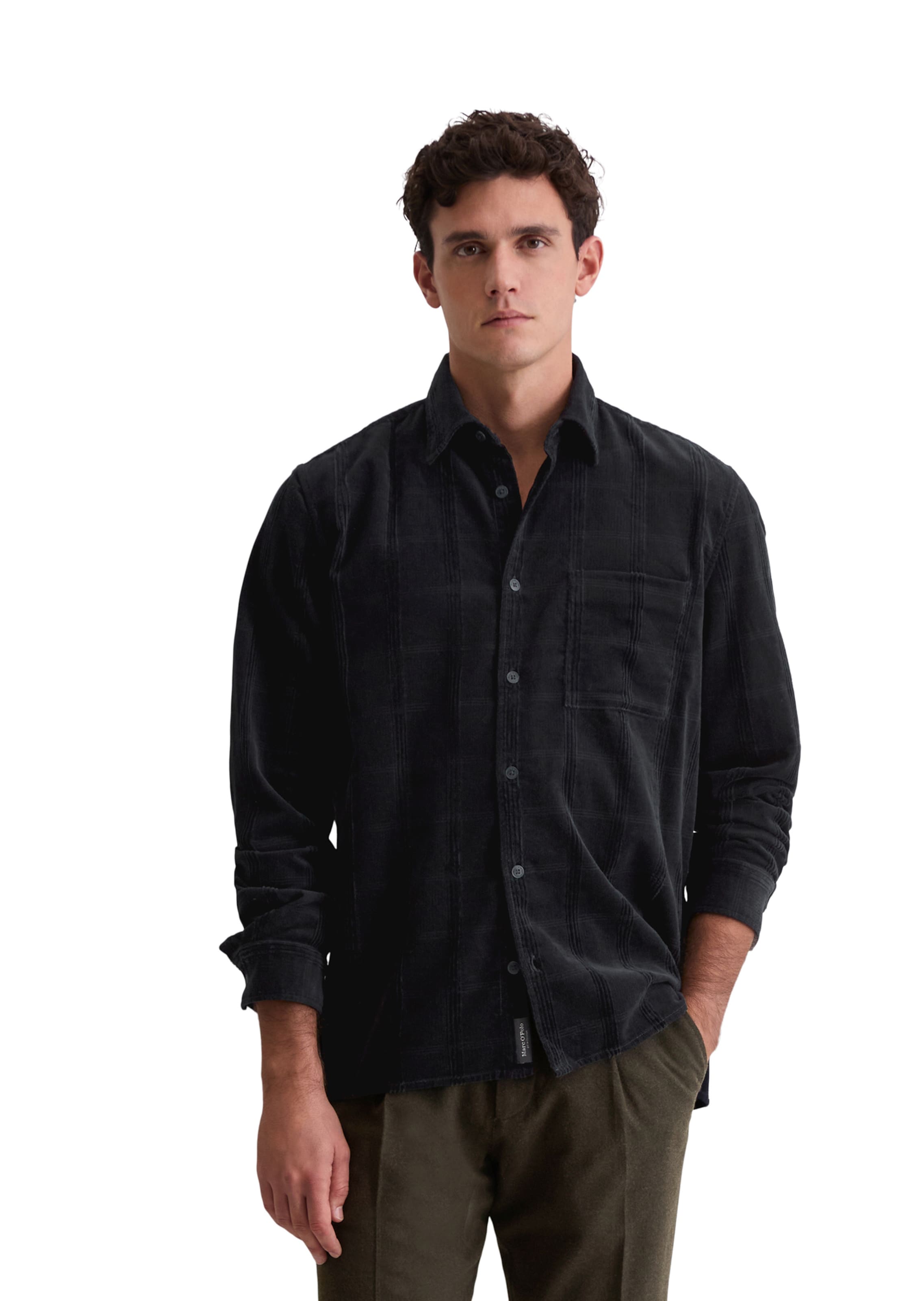 Marc O'Polo Comfort Fit Hemd in Blau: Vorderseite